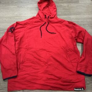 Reebok Hoodie Extra Large Men's Red Dynamic Lightweight Pullover | Size XL